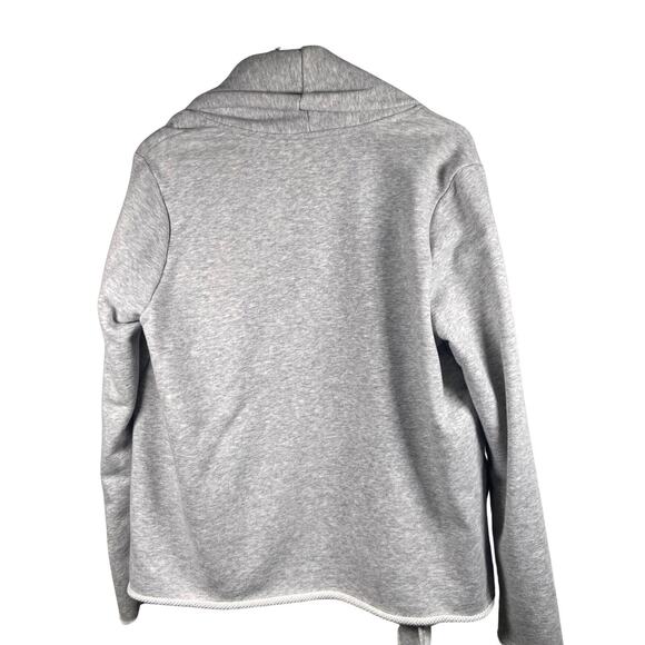 Athleta Wrap Open Cardigan Size M Light Grey Embroidered Carolina Breeze - Picture 2 of 6